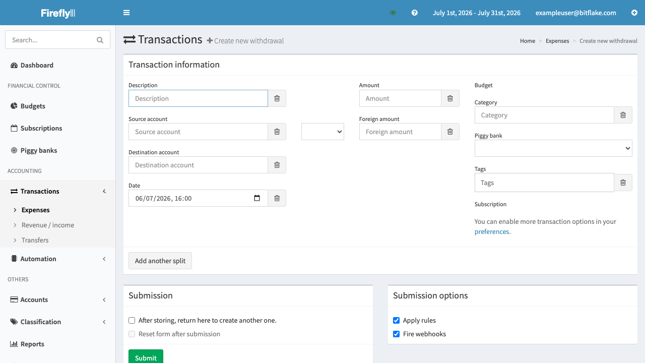 Create Transaction