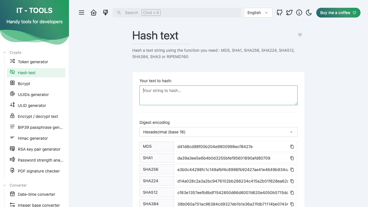 Hash Text