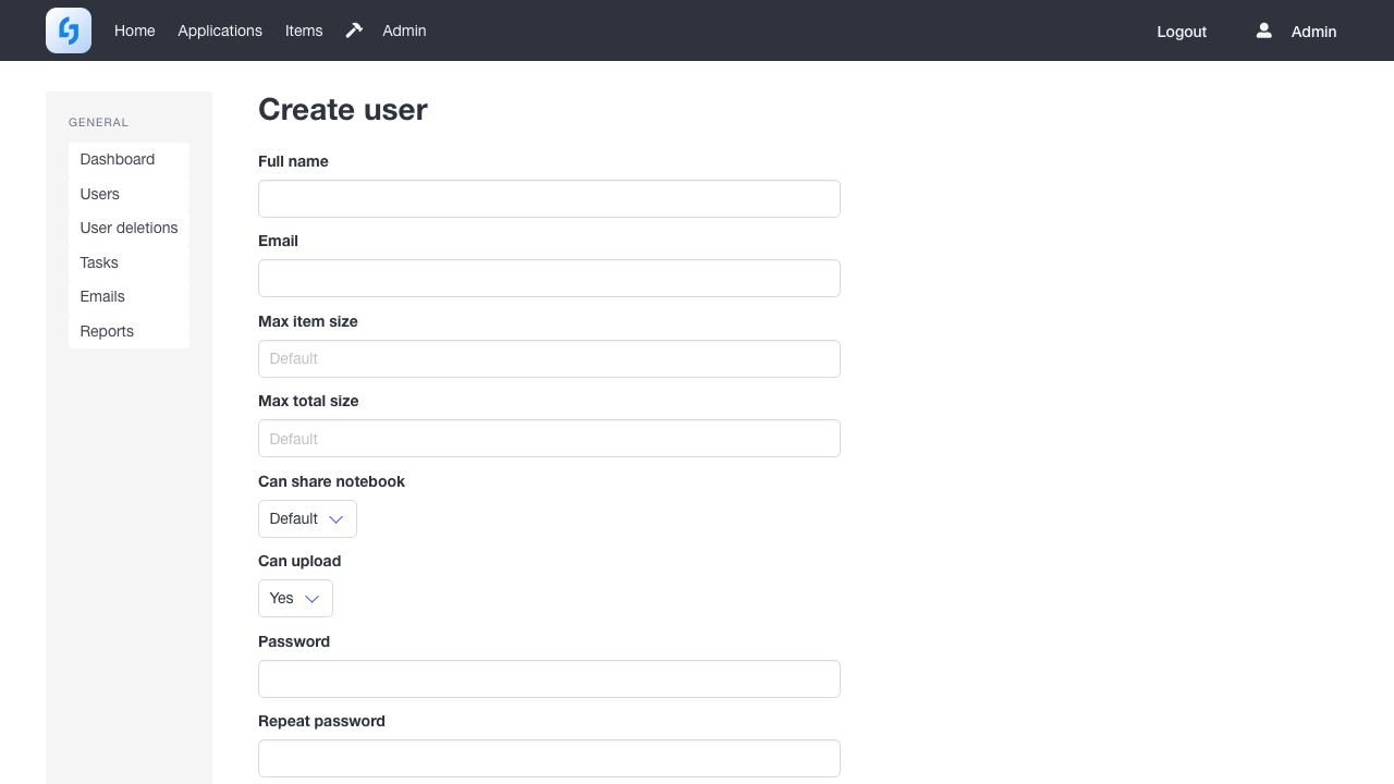 Create a user