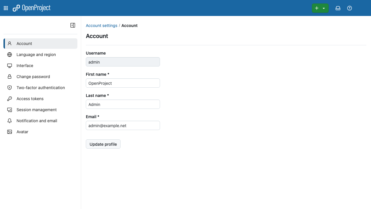 Account Settings