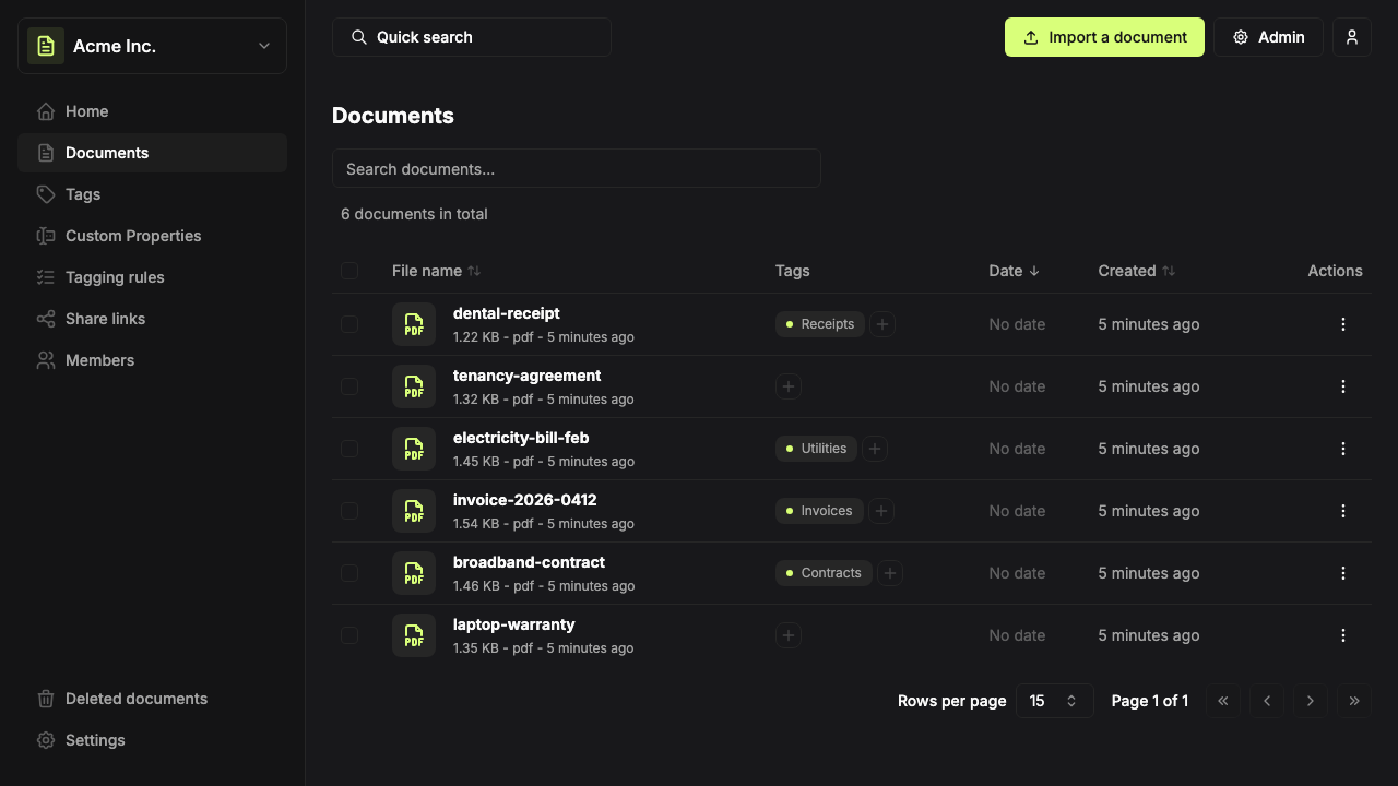 Document library