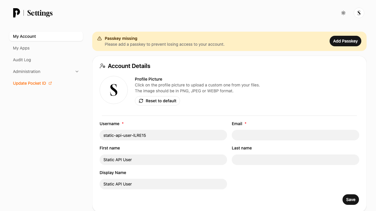 Account Settings
