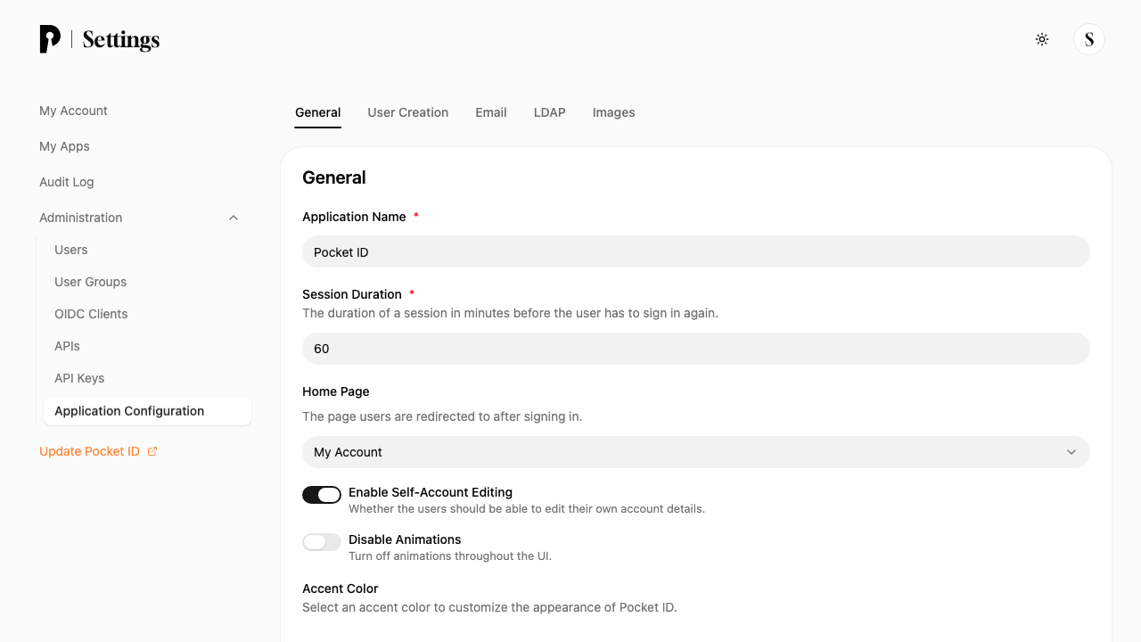 Application Configuration