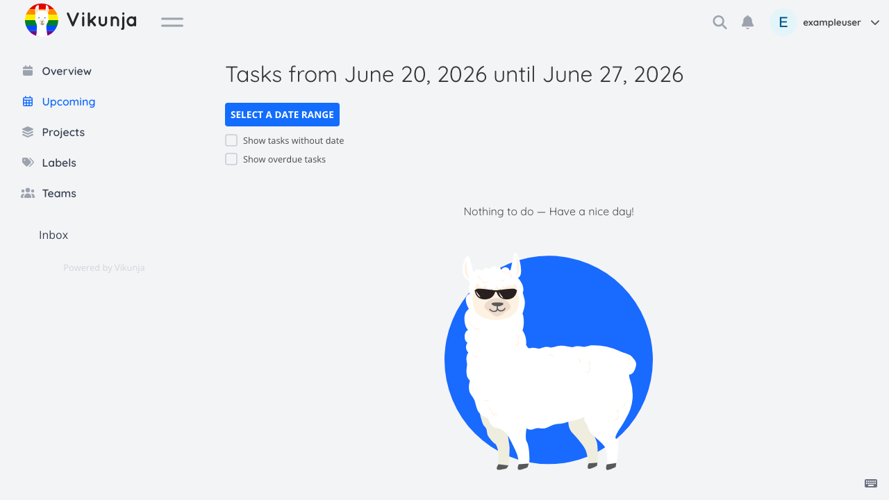 Upcoming Tasks