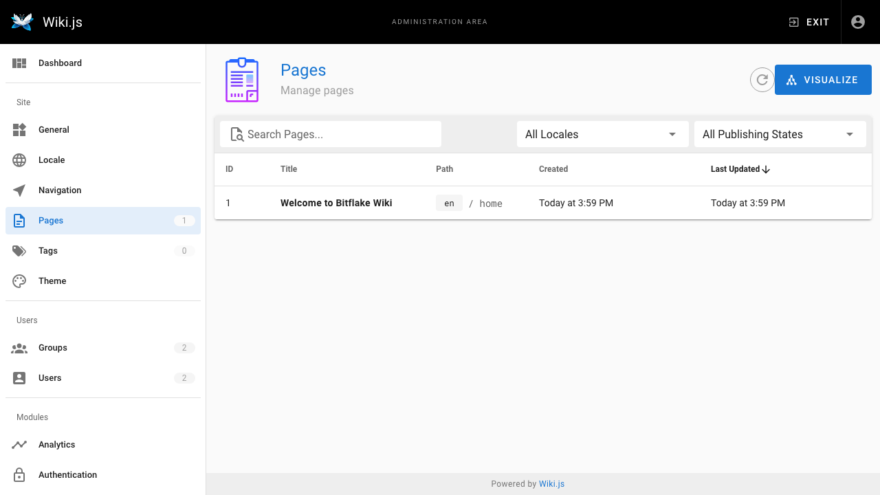 Pages List
