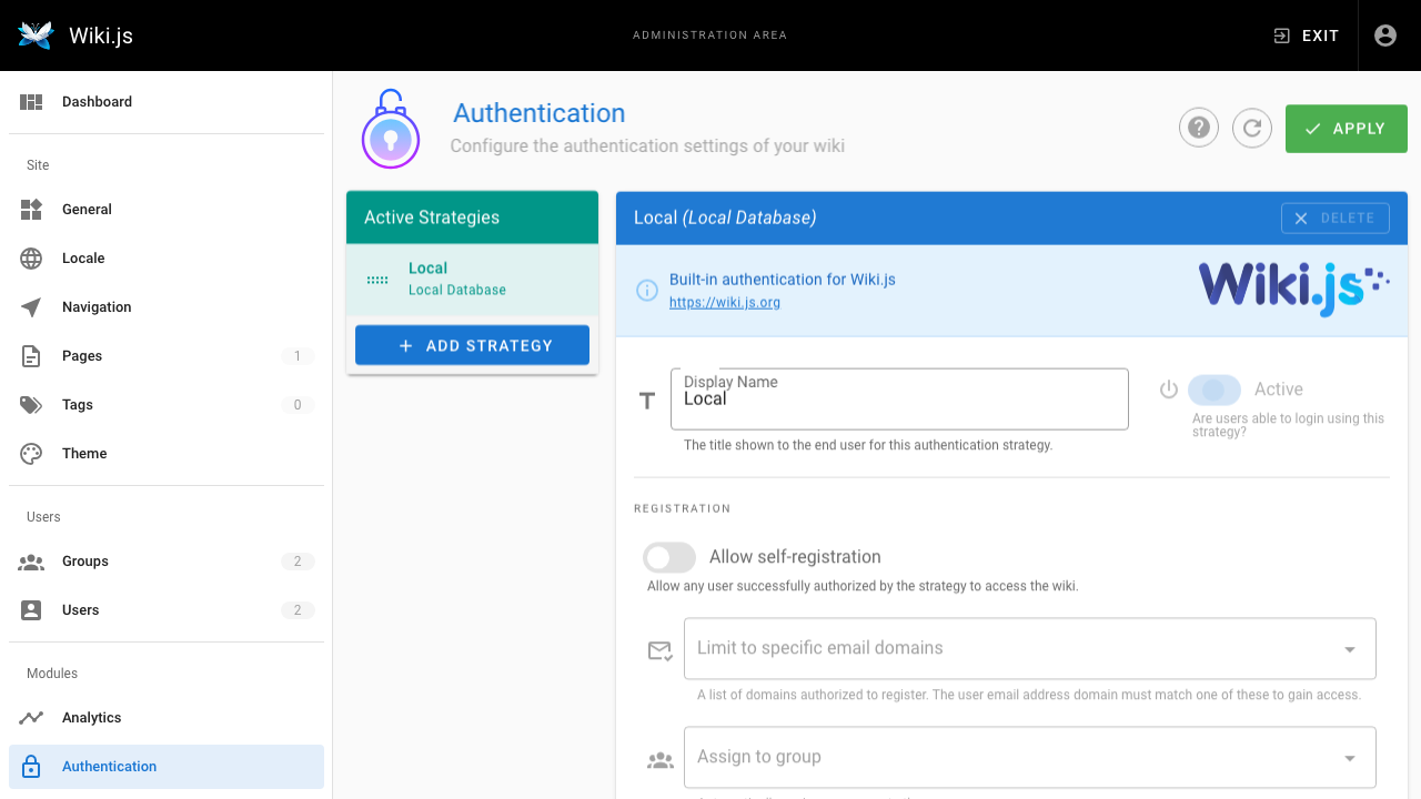 Authentication Providers