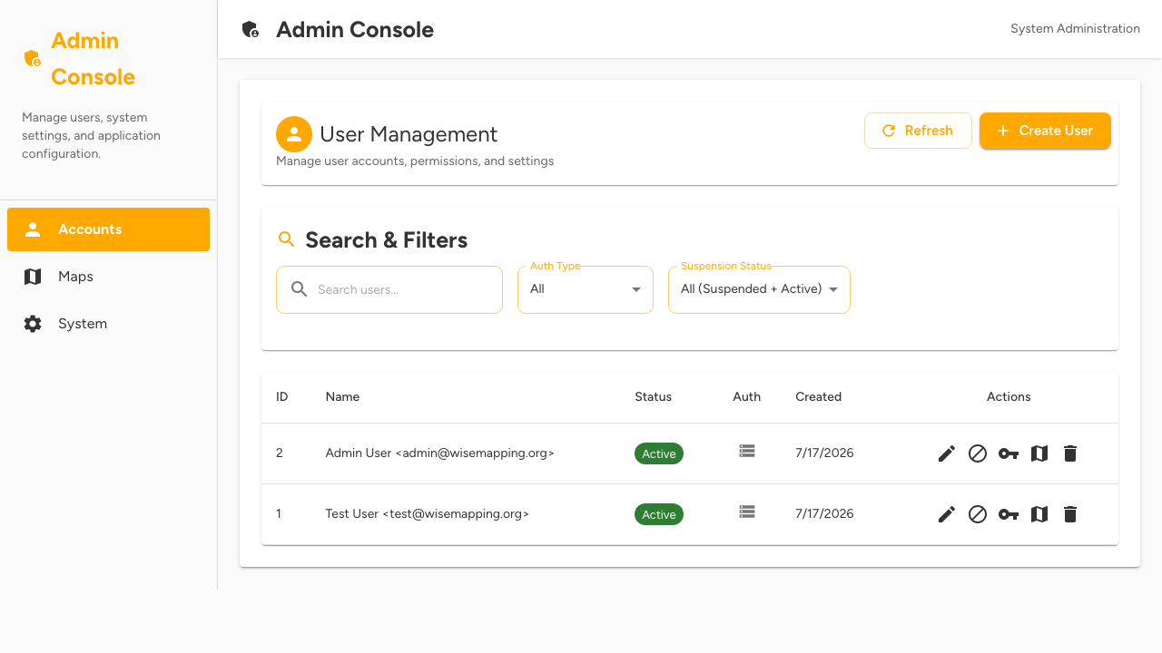 Admin-Konsole